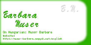 barbara muser business card